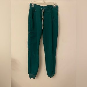 FIGS Zamora jogger scrub pants size xs hunter green